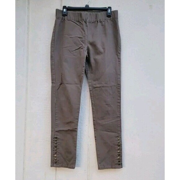 Soft Surroundings Metro Ankle Pull On Pants Women’s Small Brown Elastic Waist - Picture 1 of 5